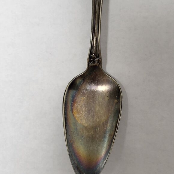 Wm Rogers 2 Tea Spoons Orange Blossom & 2 Sugar Spoons Fair Oaks and Beaded - Picture 6 of 11